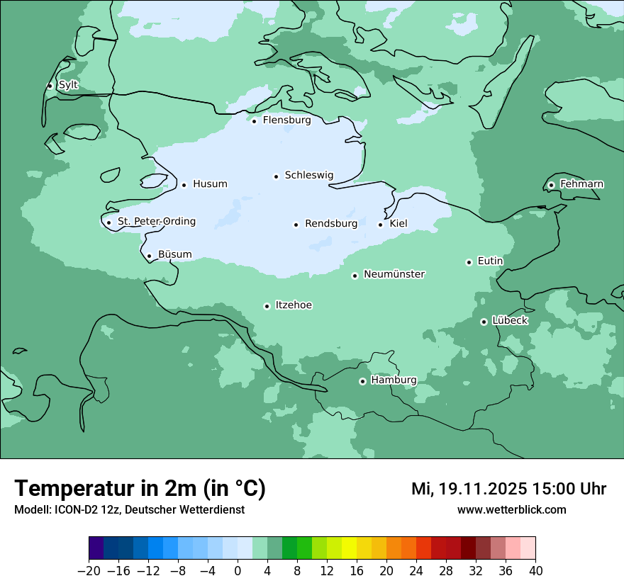 Modellkarten Temperatur