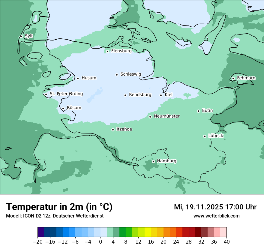 Modellkarten Temperatur