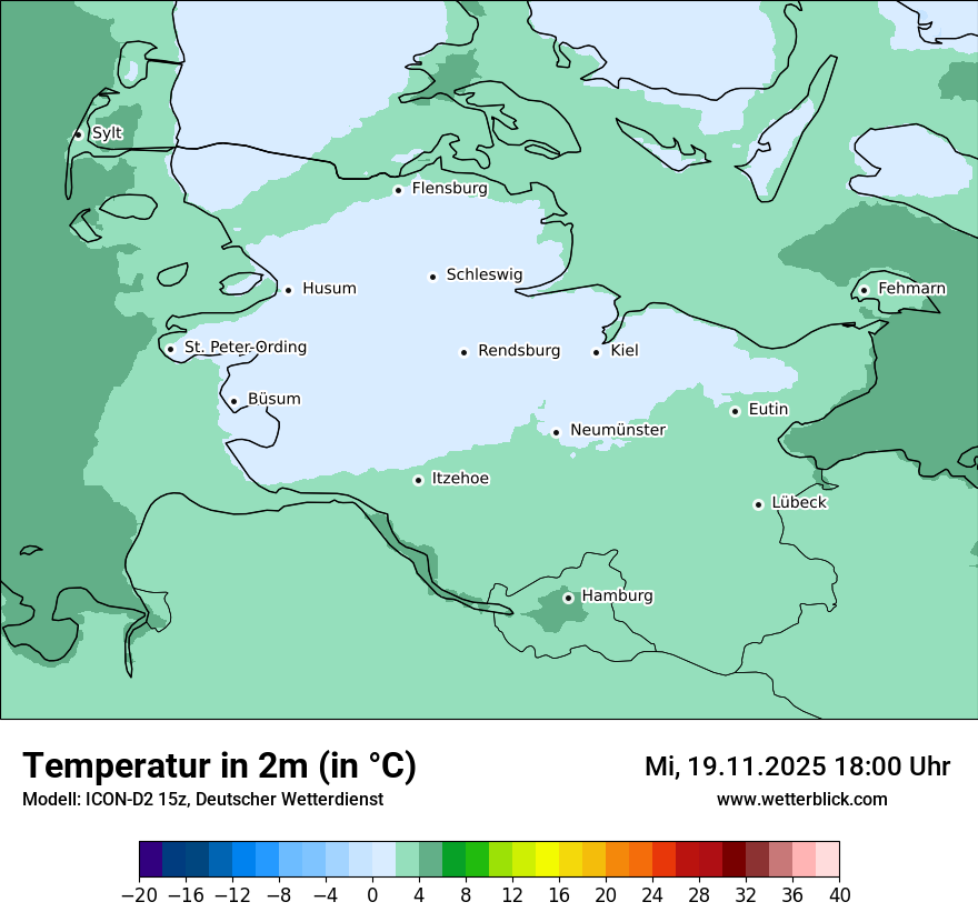 Modellkarten Temperatur