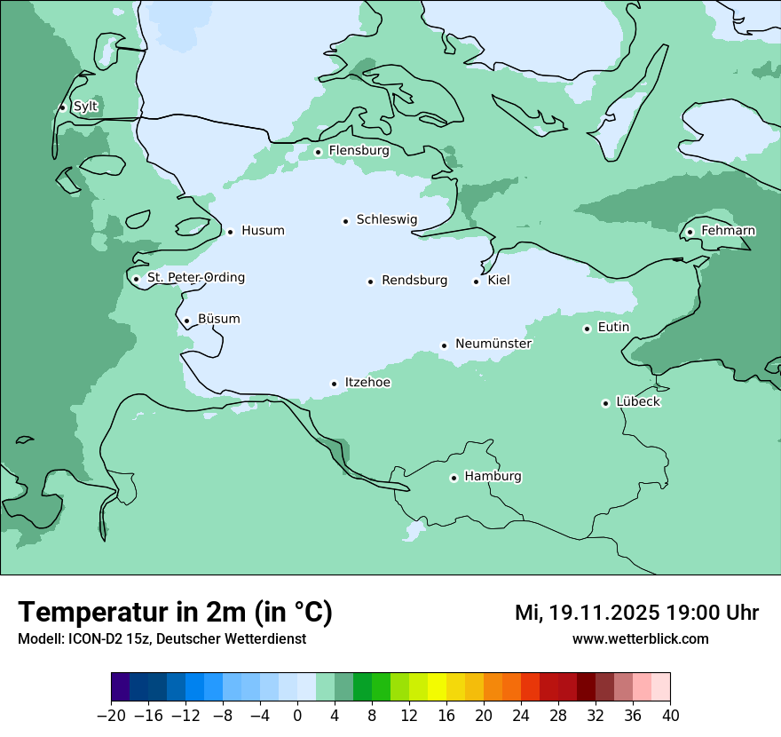 Modellkarten Temperatur