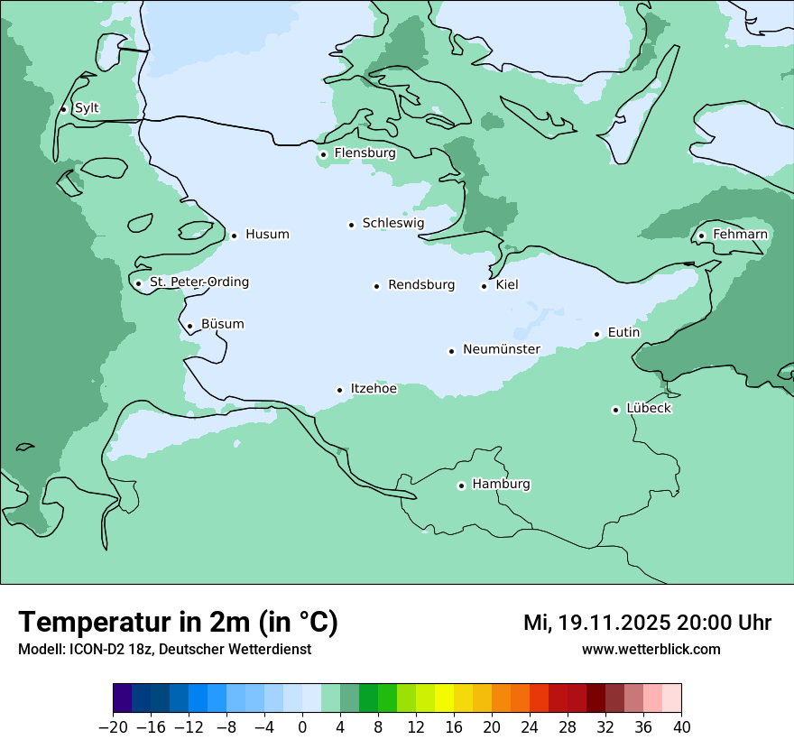 Modellkarten Temperatur