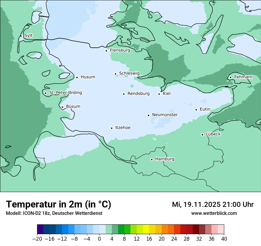 Modellkarten Temperatur