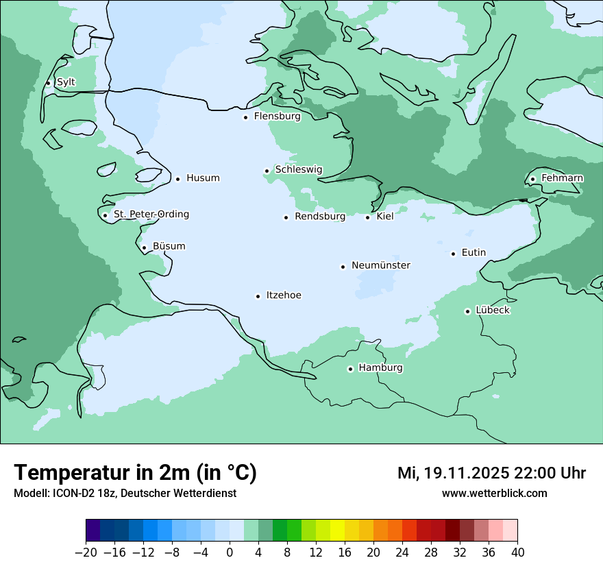 Modellkarten Temperatur
