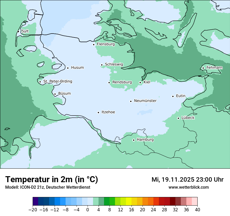 Modellkarten Temperatur