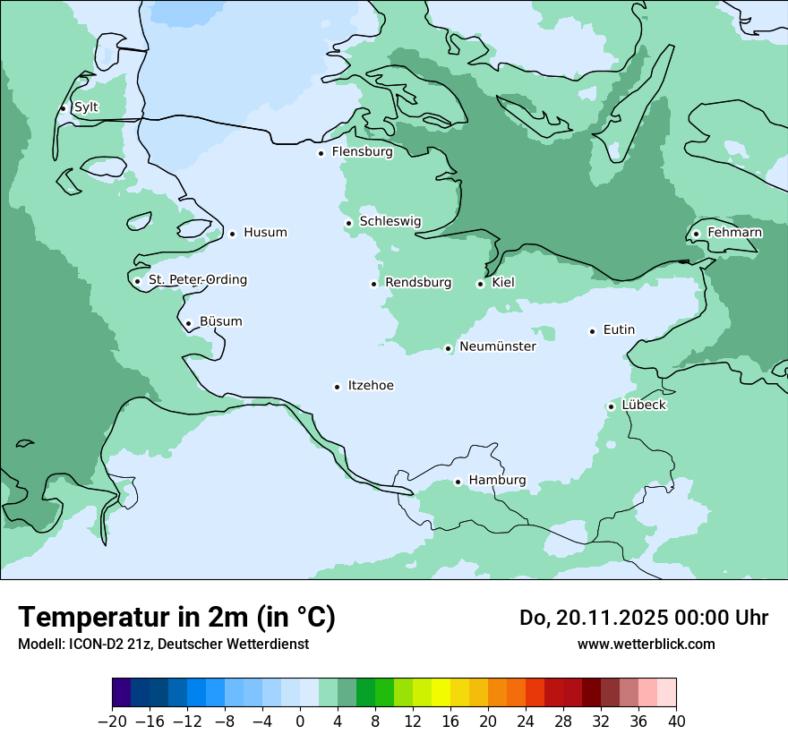 Modellkarten Temperatur