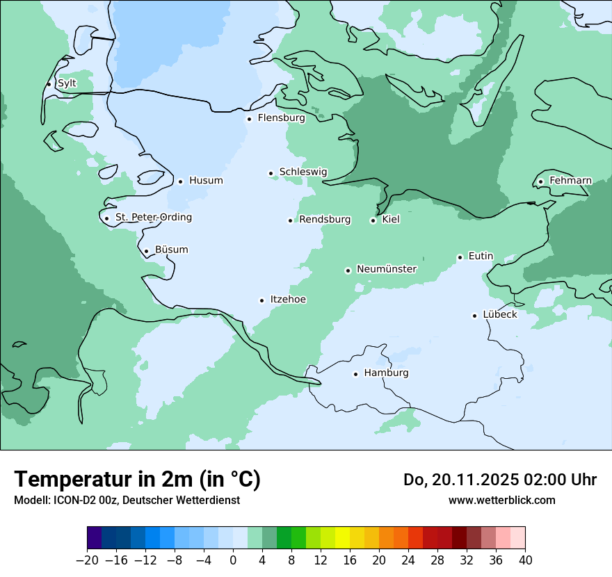 Modellkarten Temperatur