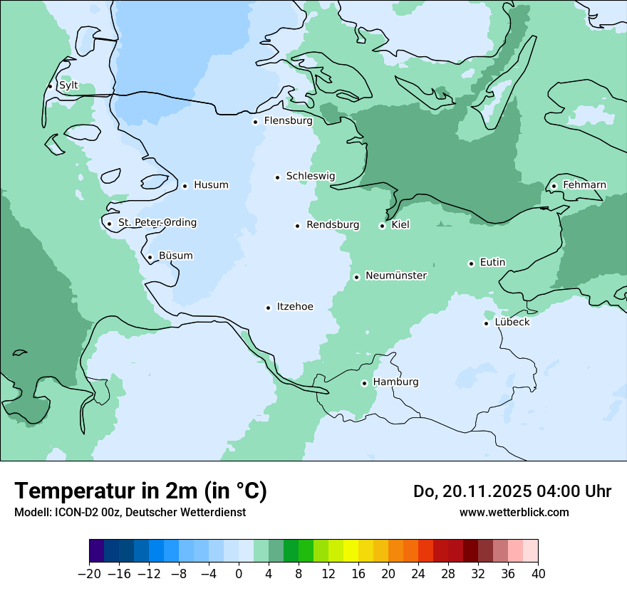 Modellkarten Temperatur