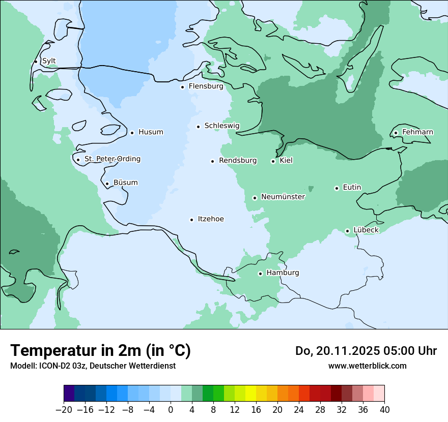 Modellkarten Temperatur