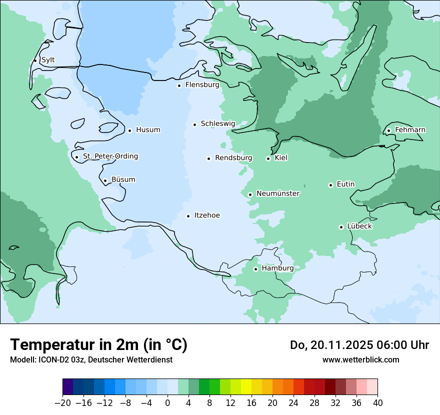 Modellkarten Temperatur