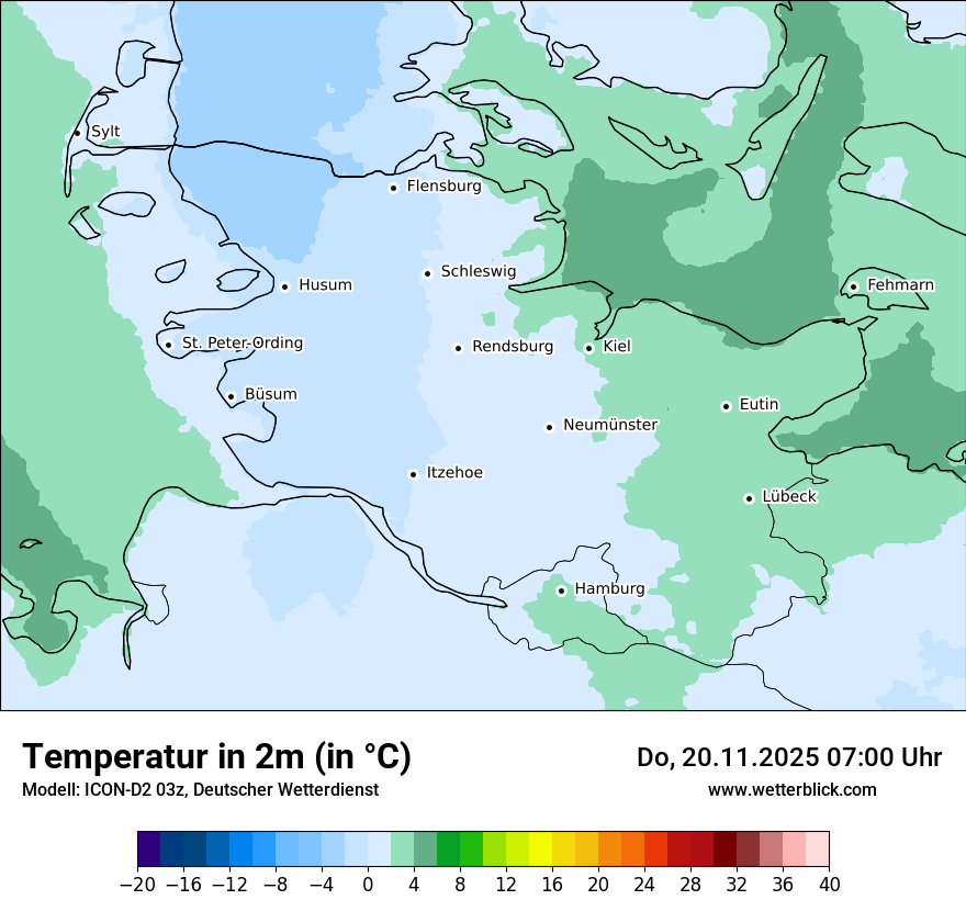 Modellkarten Temperatur