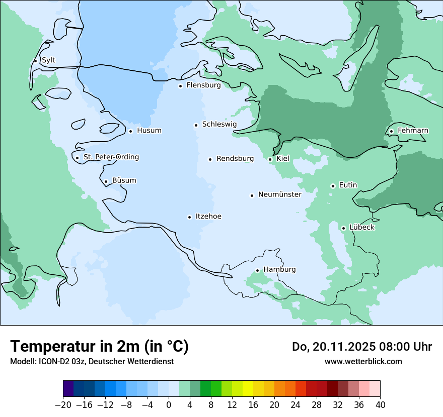 Modellkarten Temperatur