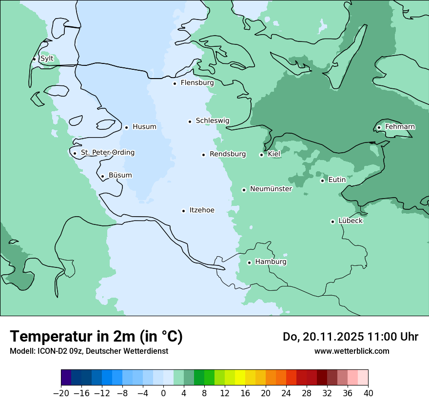 Modellkarten Temperatur