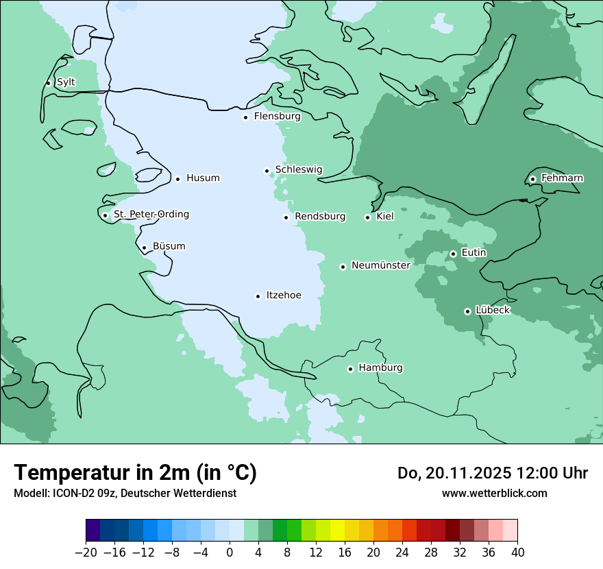 Modellkarten Temperatur