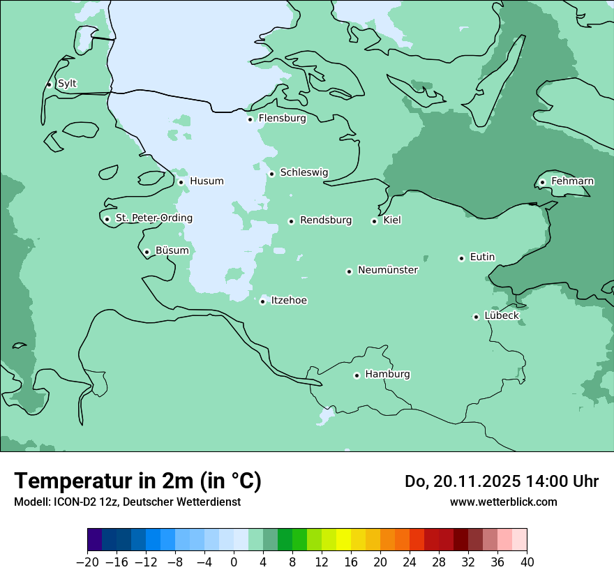 Modellkarten Temperatur