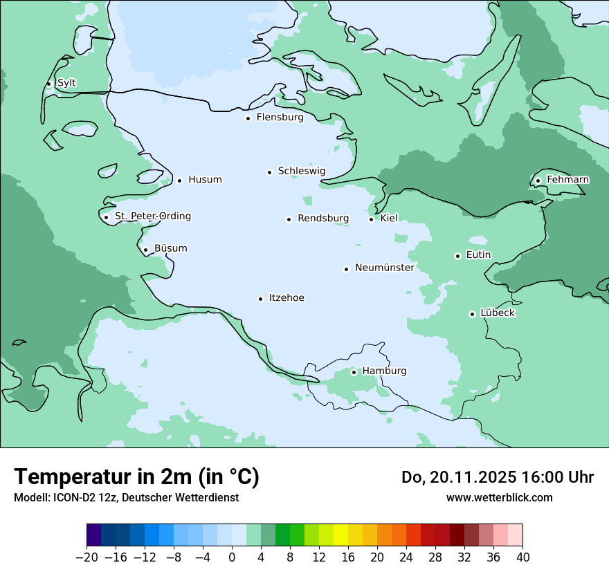 Modellkarten Temperatur