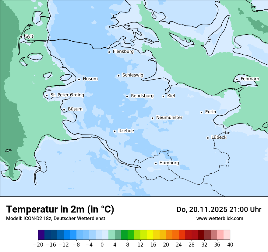 Modellkarten Temperatur