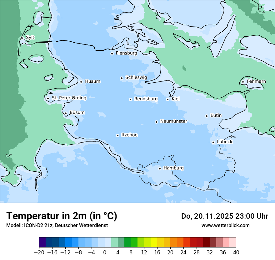 Modellkarten Temperatur