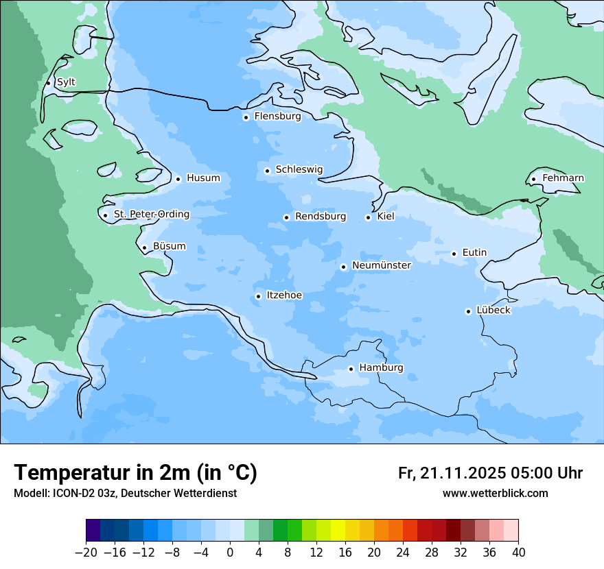 Modellkarten Temperatur