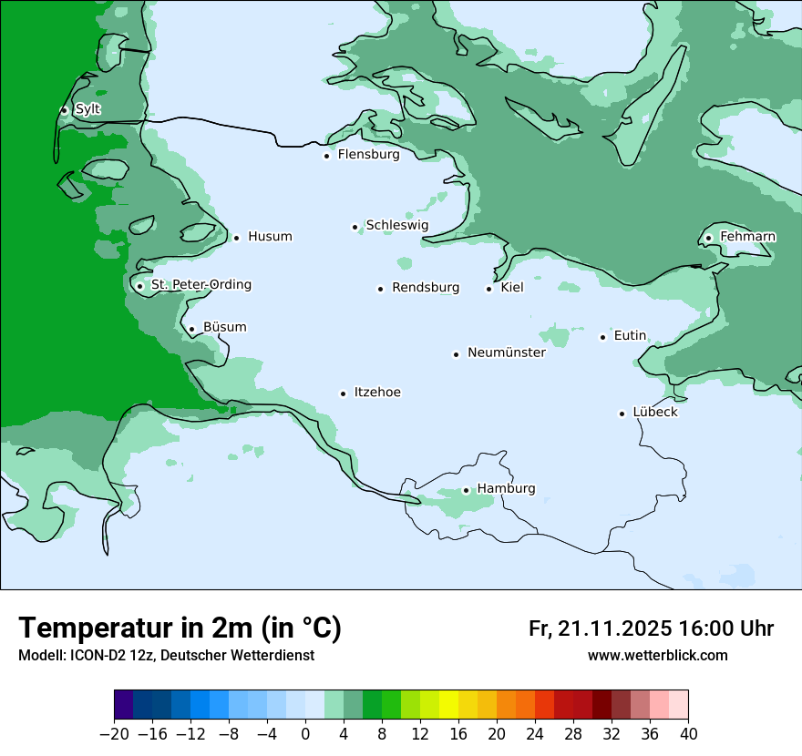 Modellkarten Temperatur