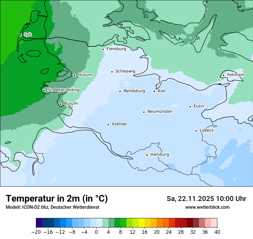 Modellkarten Temperatur