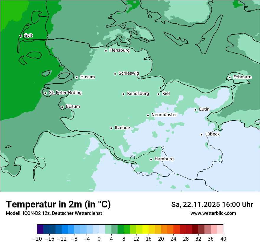 Modellkarten Temperatur