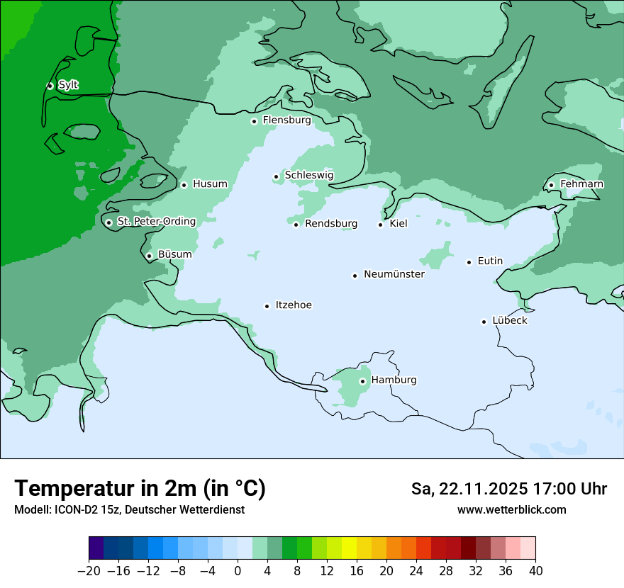 Modellkarten Temperatur