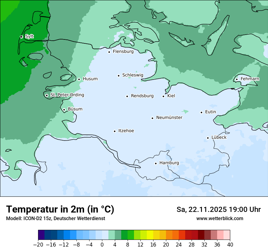 Modellkarten Temperatur