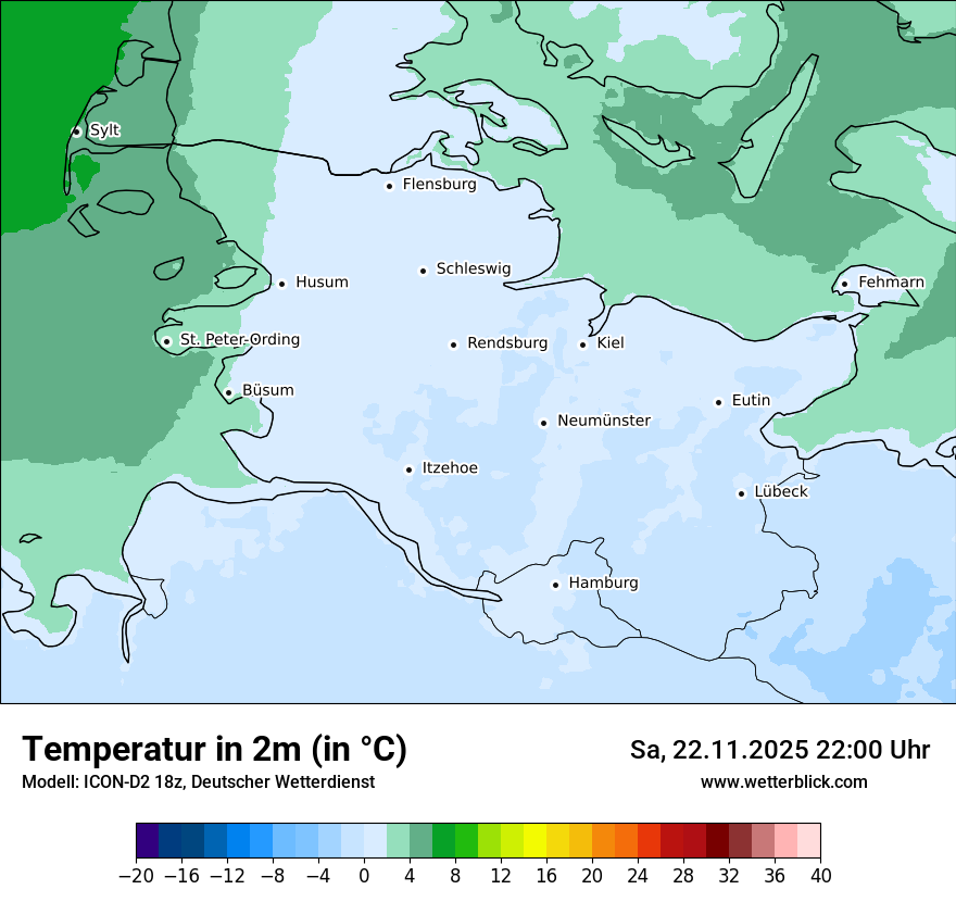 Modellkarten Temperatur