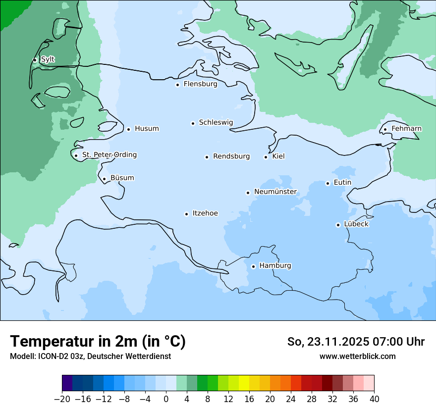 Modellkarten Temperatur