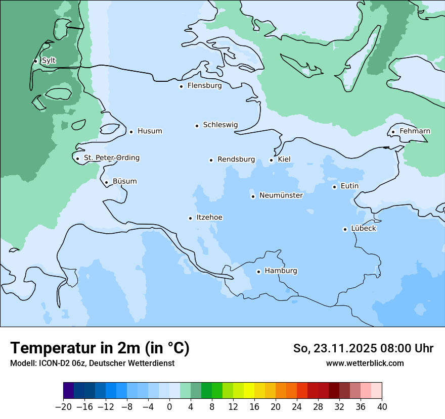 Modellkarten Temperatur