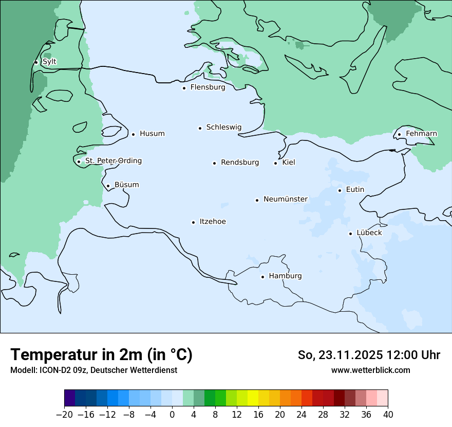 Modellkarten Temperatur