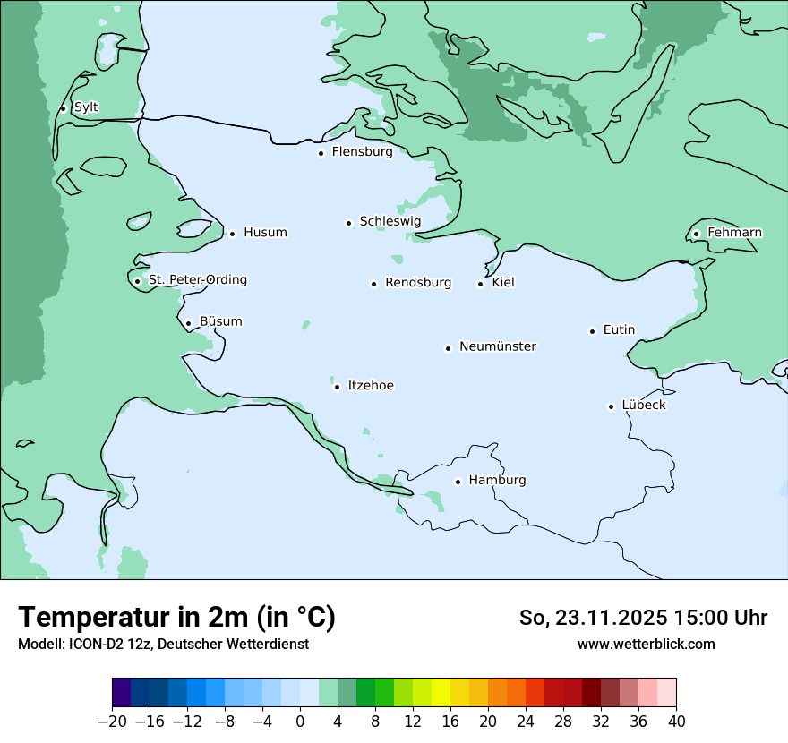 Modellkarten Temperatur