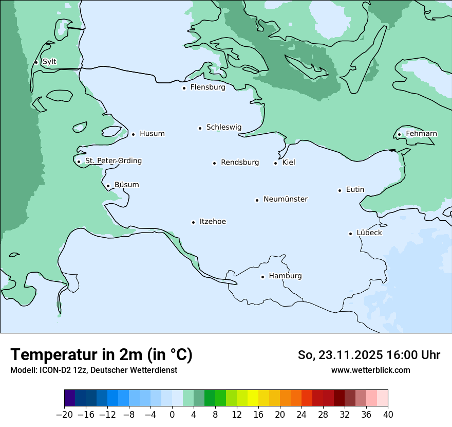 Modellkarten Temperatur