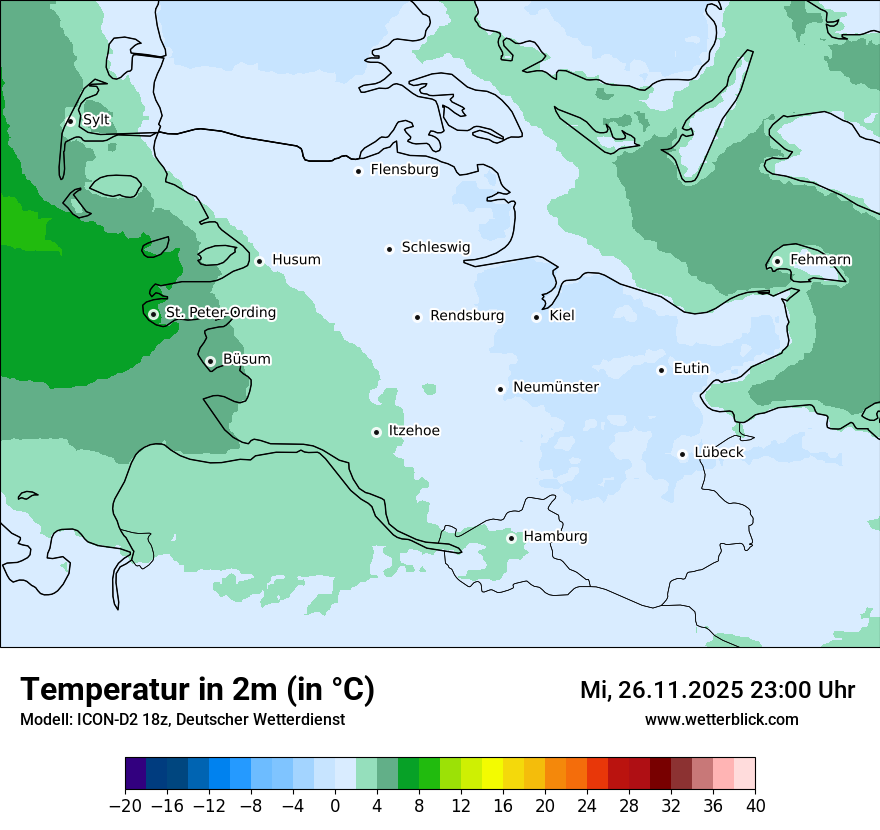 Modellkarten Temperatur