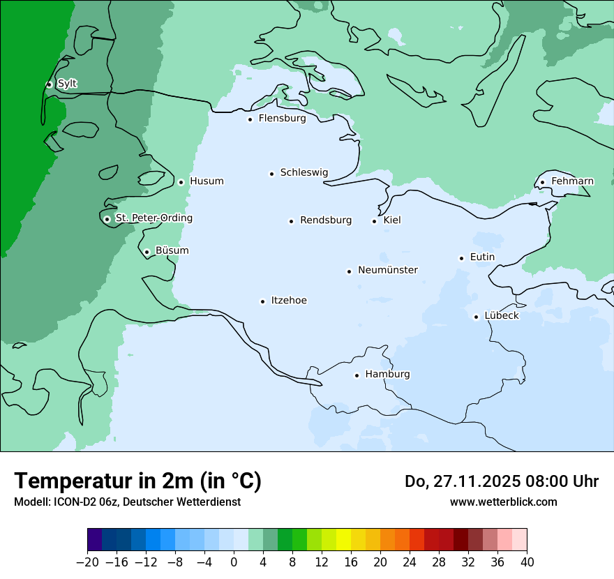 Modellkarten Temperatur