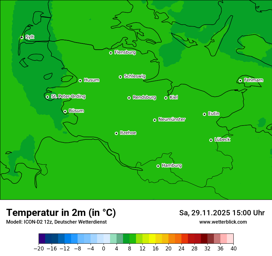 Modellkarten Temperatur