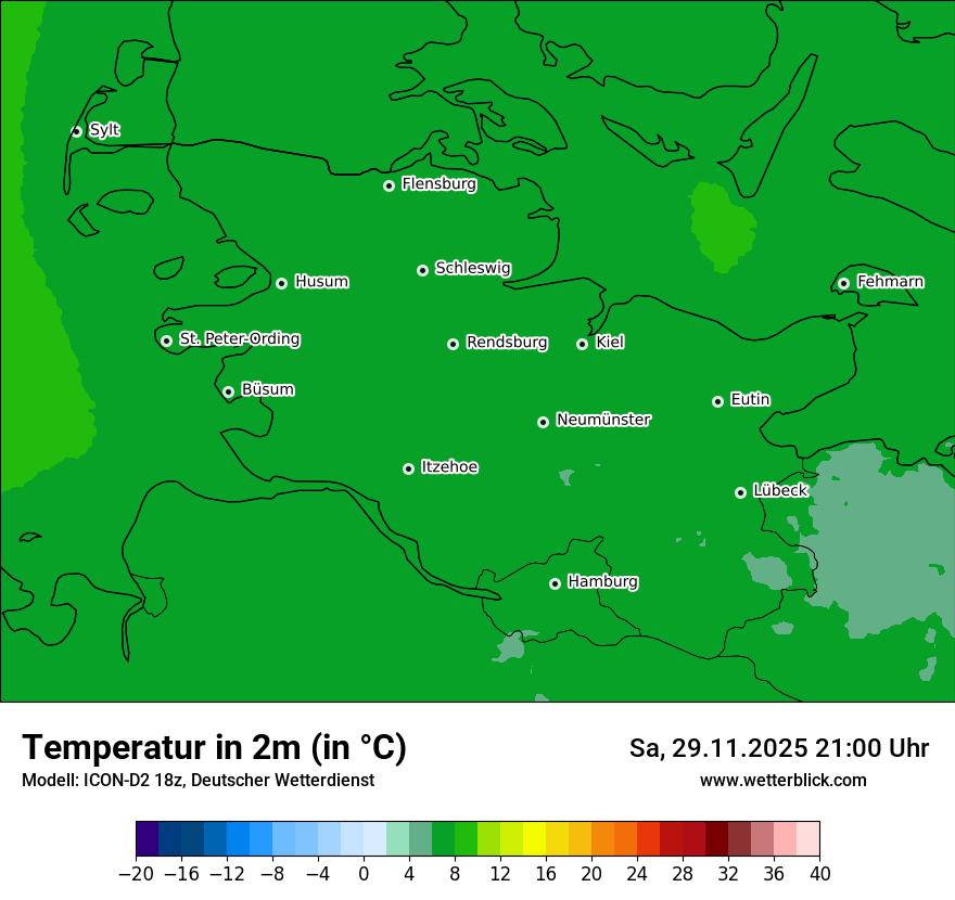 Modellkarten Temperatur