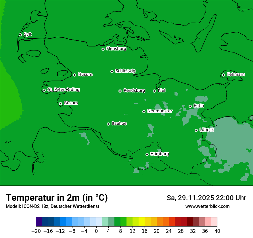 Modellkarten Temperatur
