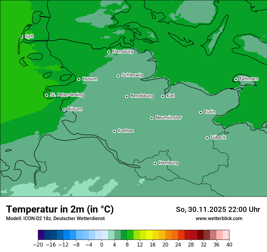 Modellkarten Temperatur