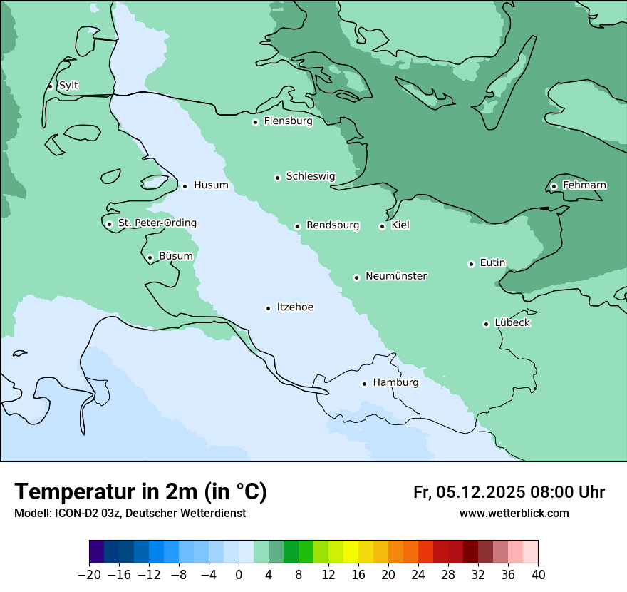 Modellkarten Temperatur