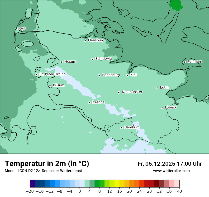 Modellkarten Temperatur