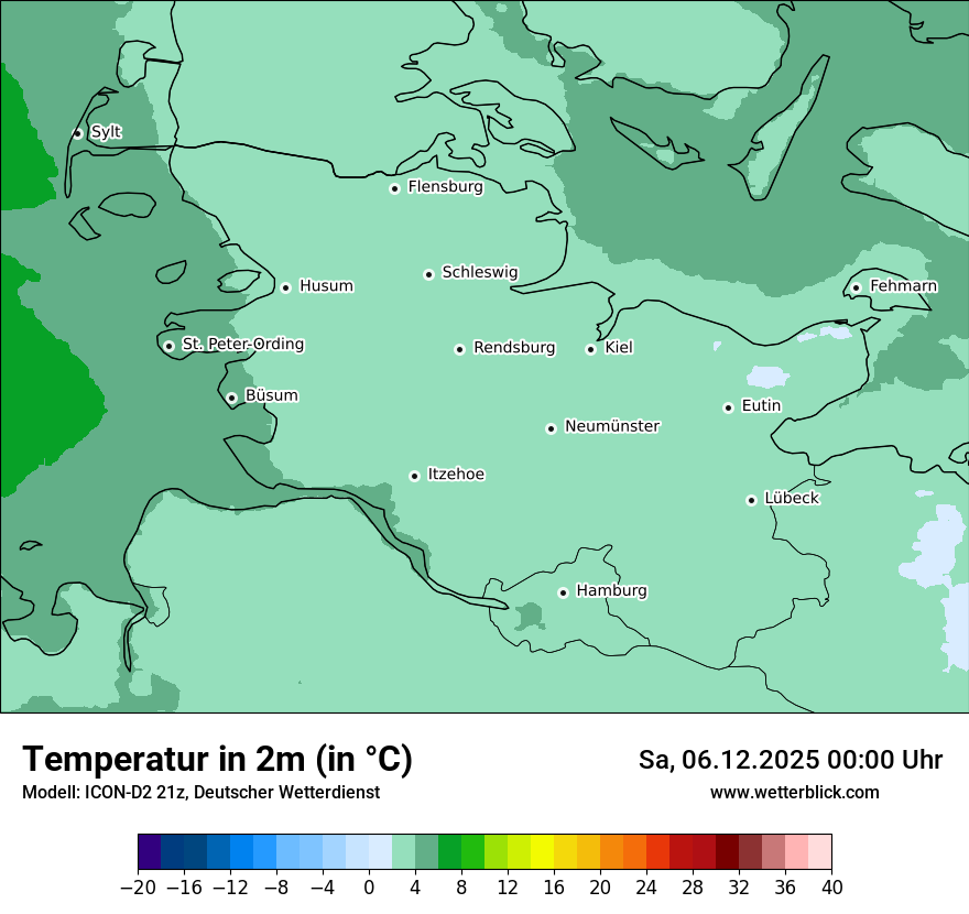Modellkarten Temperatur