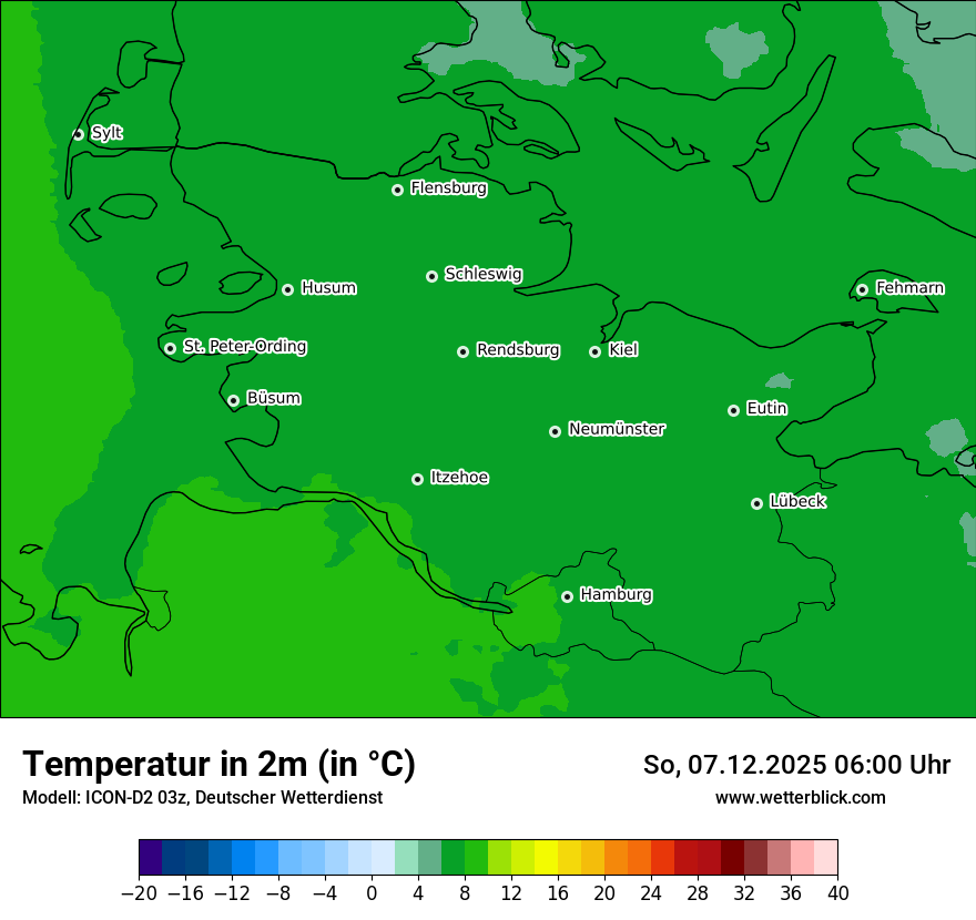 Modellkarten Temperatur