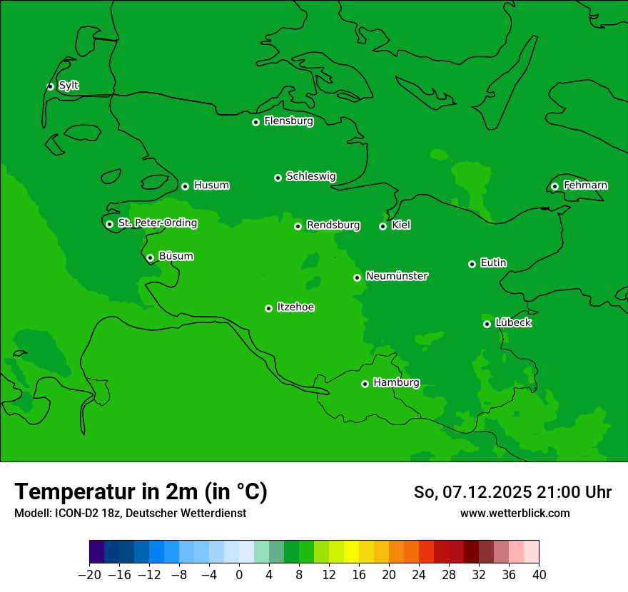 Modellkarten Temperatur