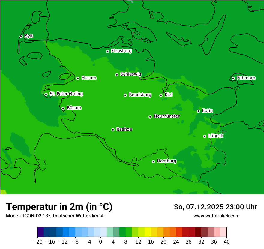 Modellkarten Temperatur