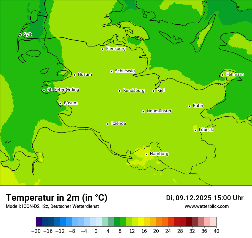 Modellkarten Temperatur