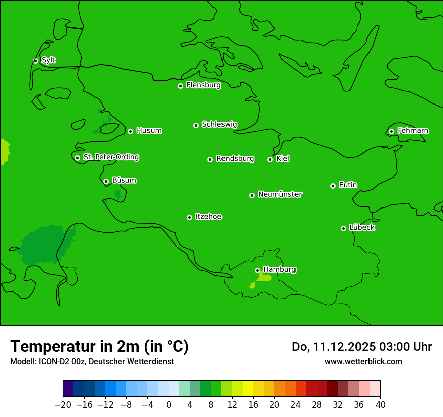 Modellkarten Temperatur