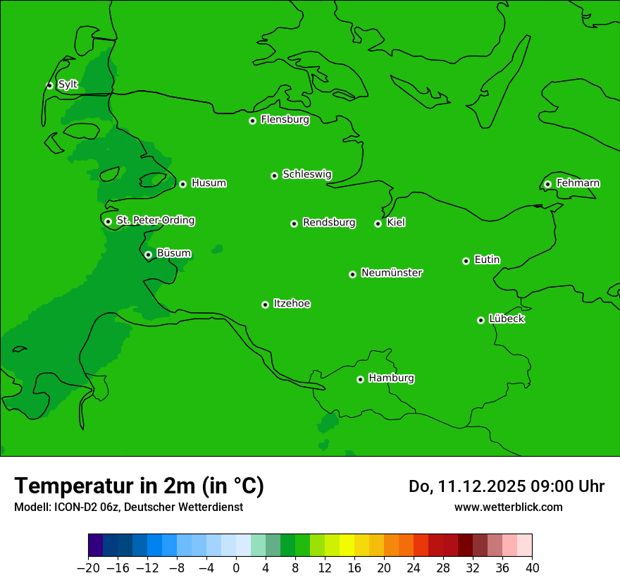 Modellkarten Temperatur