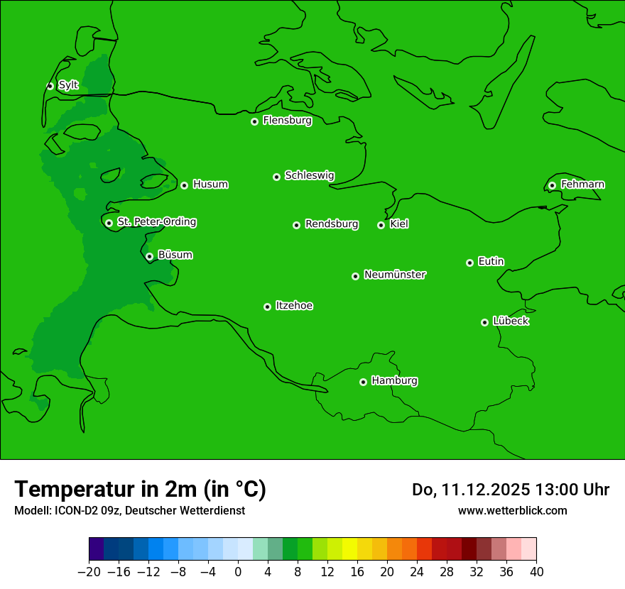 Modellkarten Temperatur