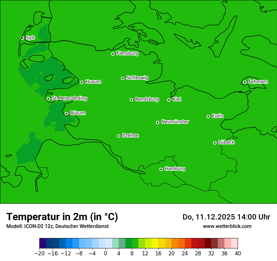 Modellkarten Temperatur
